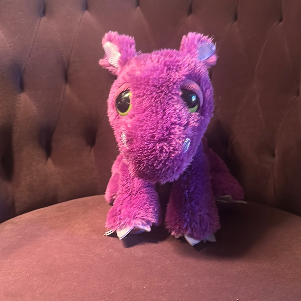Purple Plush Dragon Toy